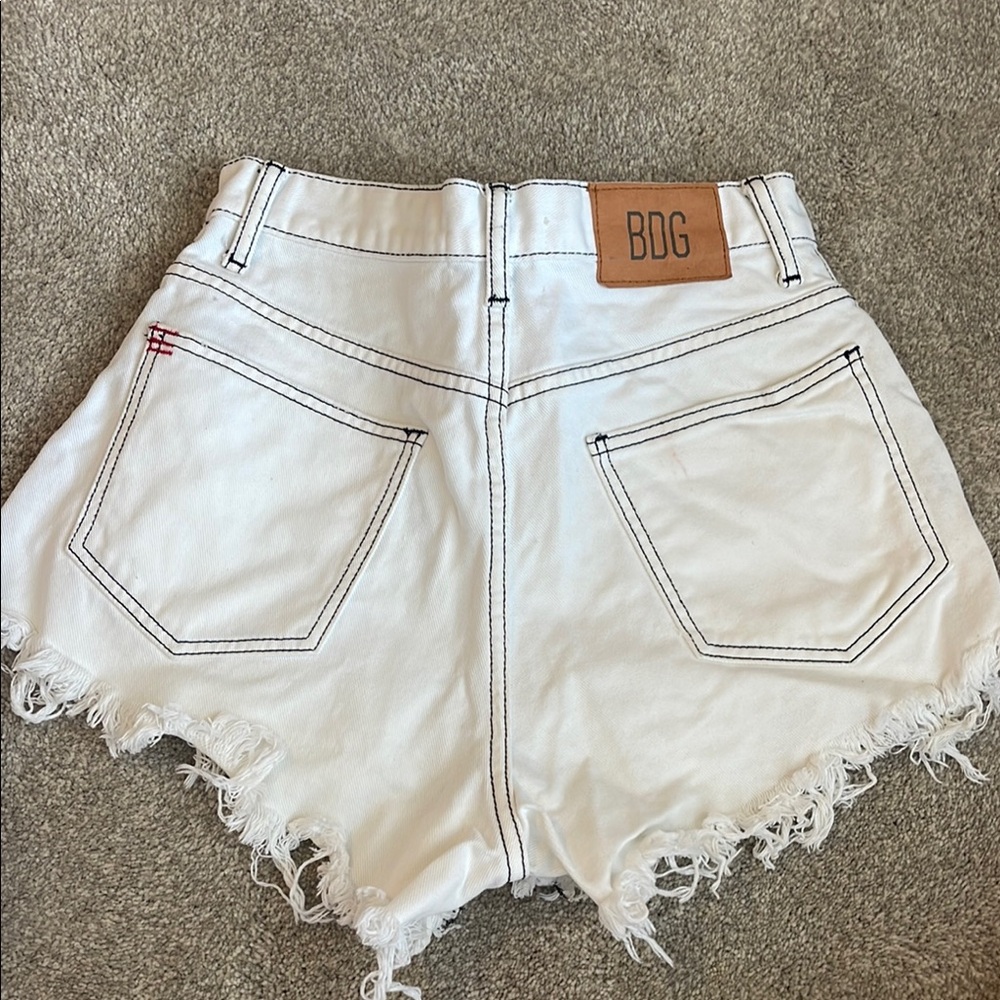 BDG Women's White Denim Shorts